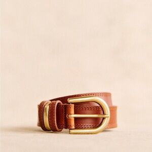 Sezane Taylor Brown Leather Belt